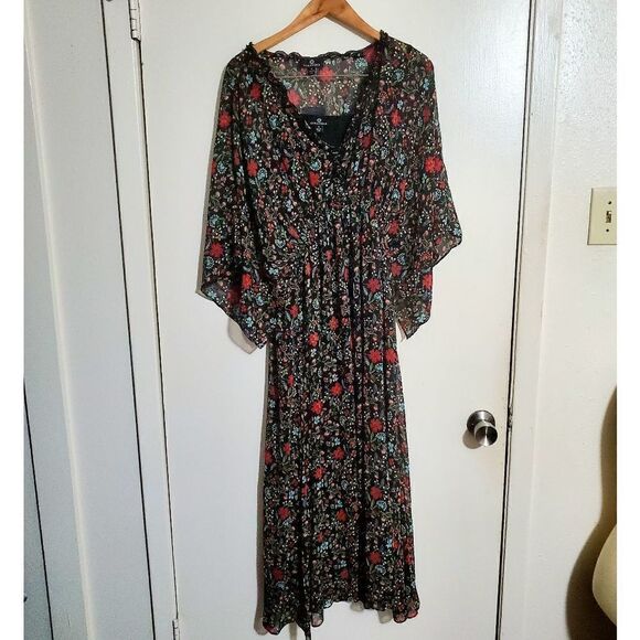 Curations NWT Floral Print Maxi Sundress Size M - Picture 2 of 12
